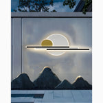 Lámpara de pared LED de aluminio impermeable para exteriores moderna negra/dorada para jardín