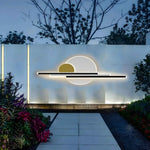 Lámpara de pared LED de aluminio impermeable para exteriores moderna negra/dorada para jardín