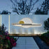Lámpara de pared LED de aluminio impermeable para exteriores moderna negra/dorada para jardín