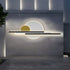 Lámpara de pared LED de aluminio impermeable para exteriores moderna negra/dorada para jardín