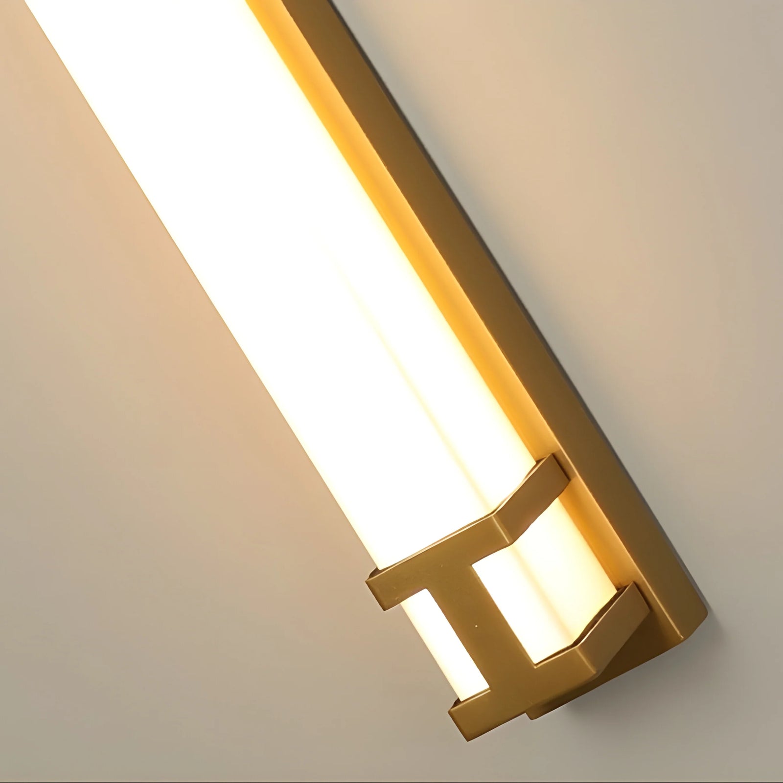 Lámpara de pared LED larga impermeable para exteriores, color negro y dorado, para jardín, villa y porche