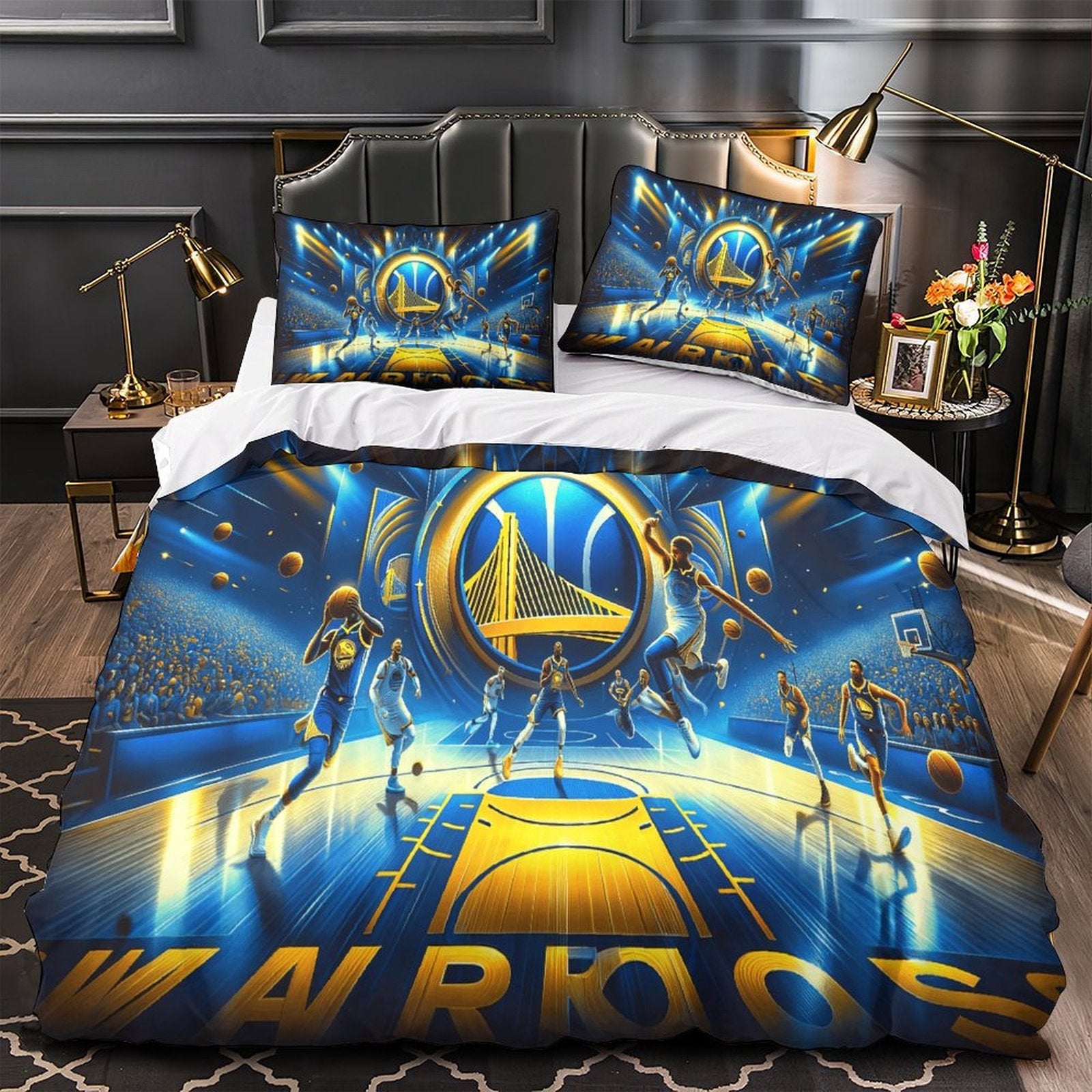 Juego de cama con funda nórdica y sin relleno de los Golden State Warriors