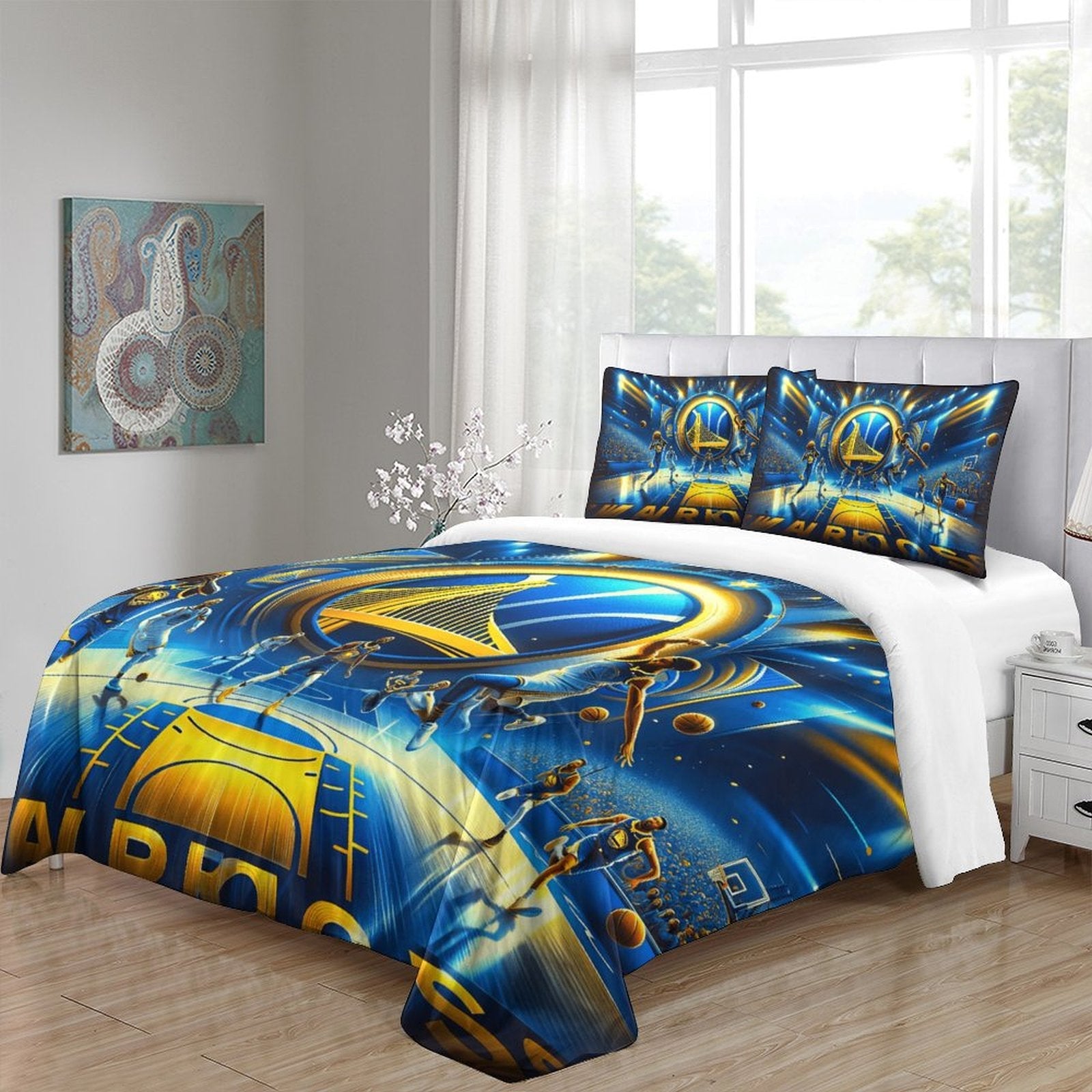 Juego de cama con funda nórdica y sin relleno de los Golden State Warriors