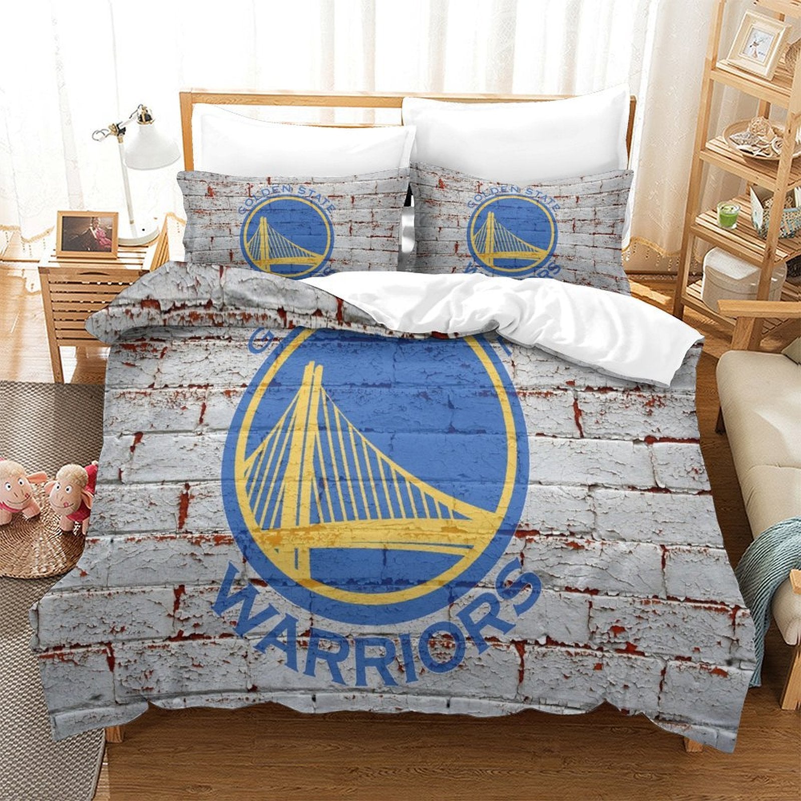 Juego de cama con funda nórdica y sin relleno de los Golden State Warriors