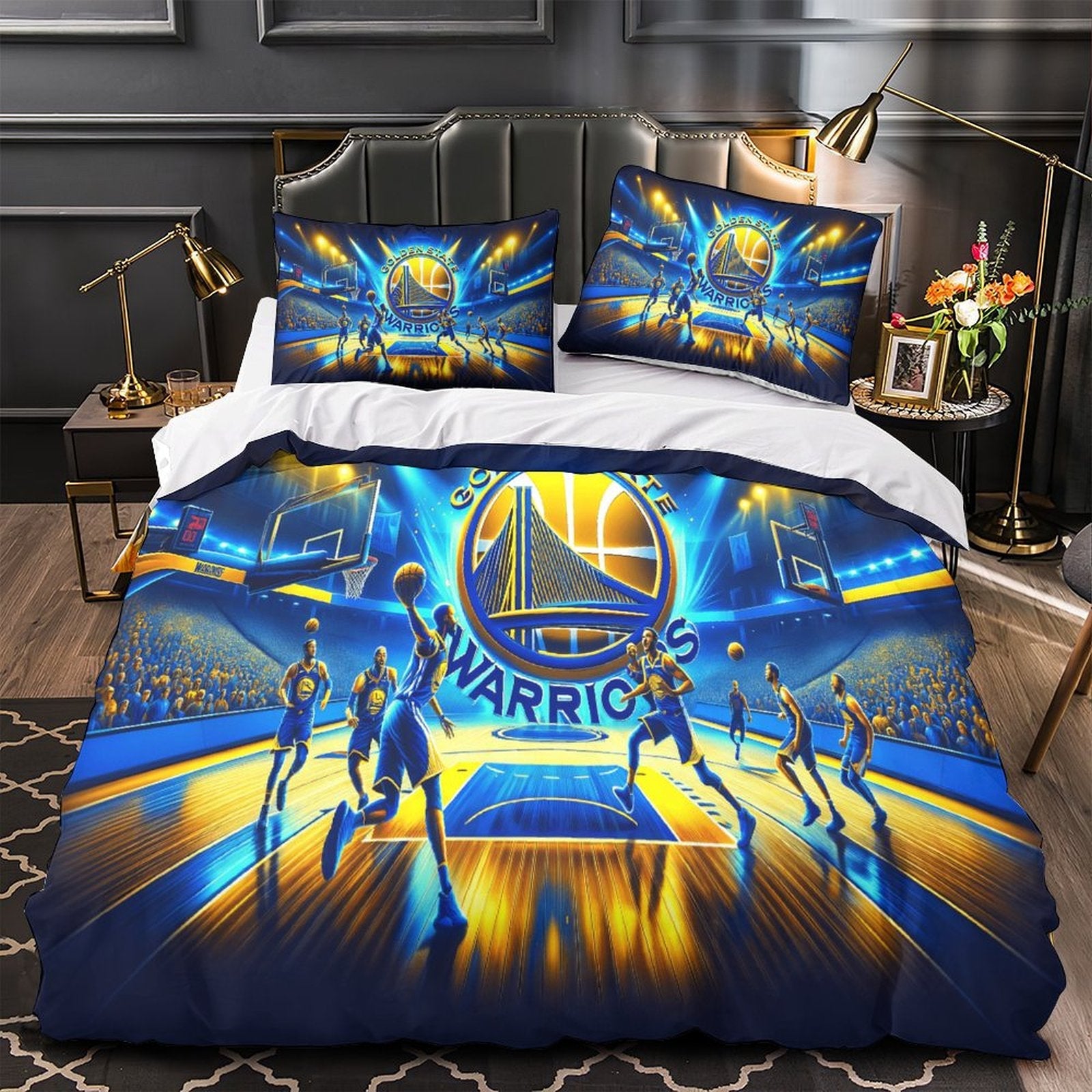 Juego de cama con funda nórdica y sin relleno de los Golden State Warriors