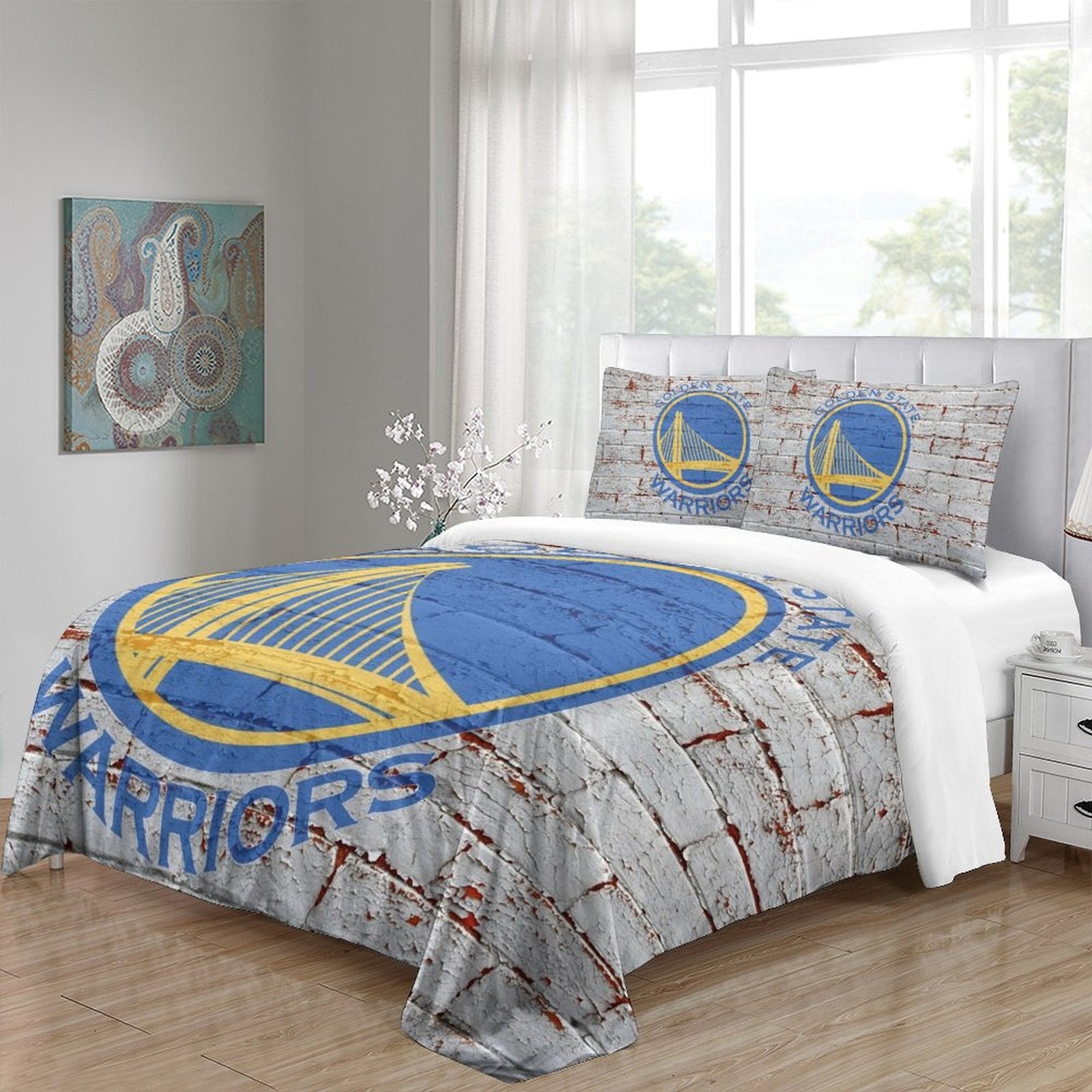 Juego de cama con funda nórdica y sin relleno de los Golden State Warriors