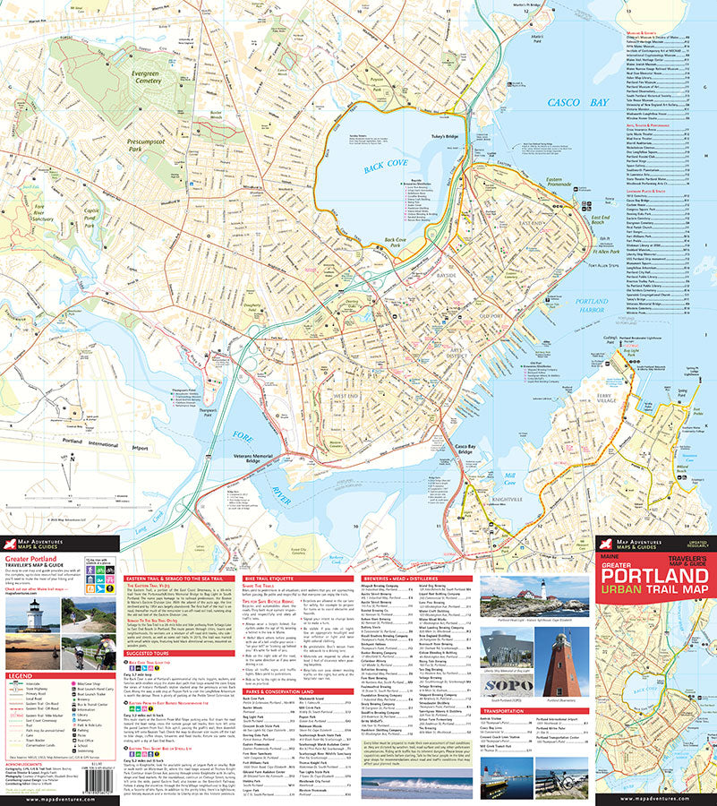Greater Portland, Maine Urban Trail Map