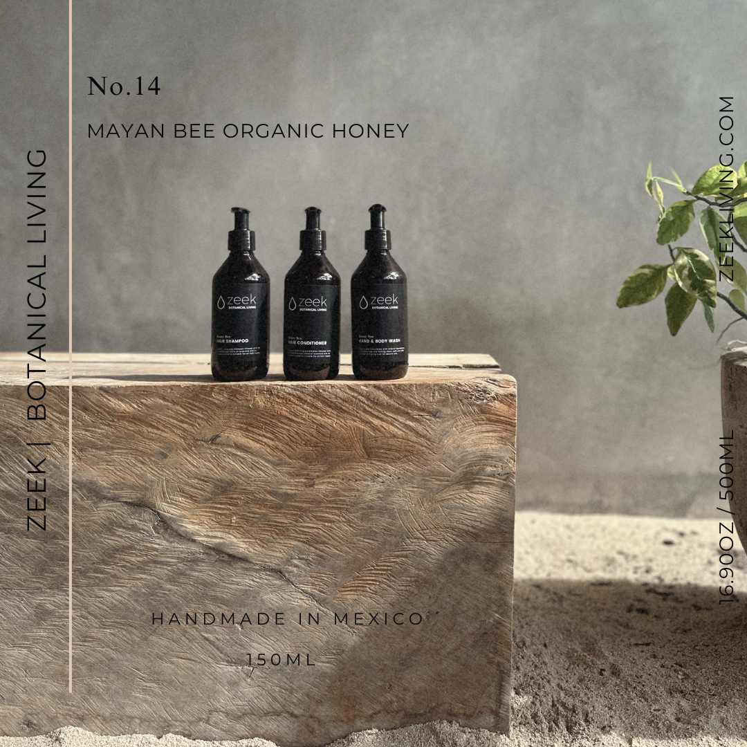 GEL DE BAÑO ORGÁNICO CON MIEL DE ABEJAS MAYAS DE ZEEK / BOTELLA DE 16 OZ
