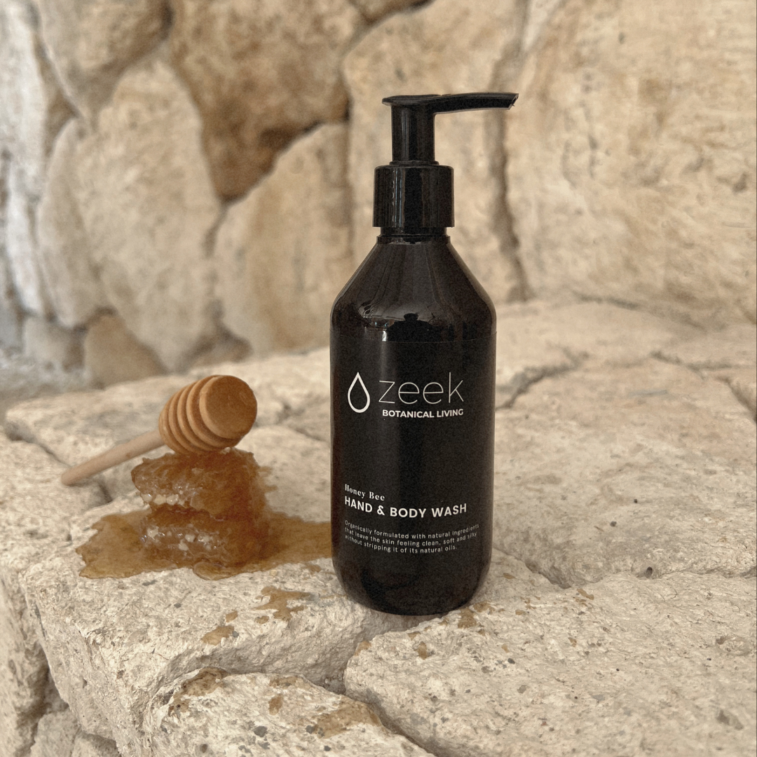 GEL DE BAÑO ORGÁNICO CON MIEL DE ABEJAS MAYAS DE ZEEK / BOTELLA DE 16 OZ