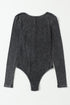 Dark Grey Ribbed Knit Henley