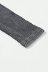 Dark Grey Ribbed Knit Henley