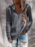 Dark Grey Ribbed Knit Henley