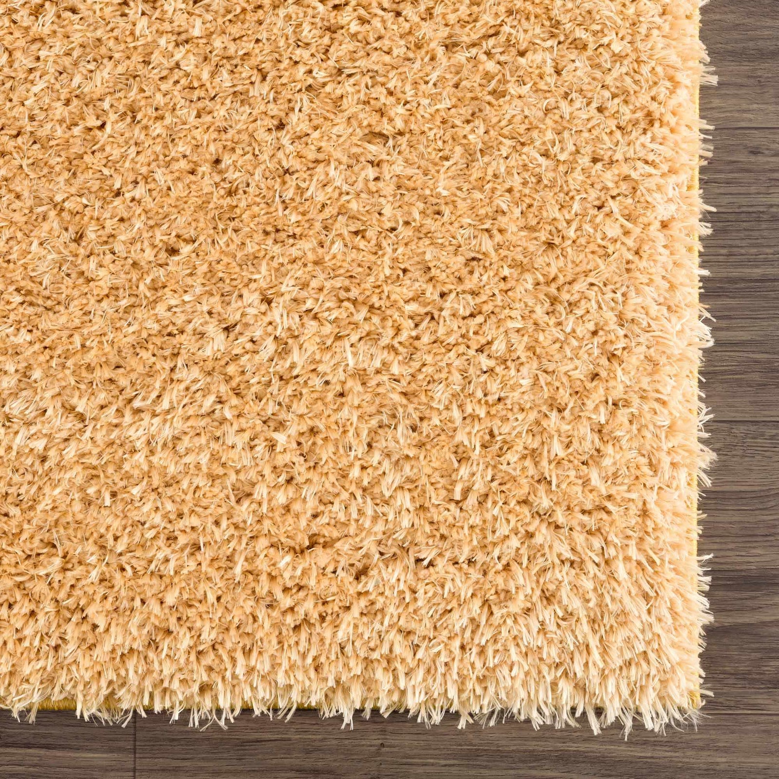 Alfombra de pelo largo Faina Solid Gold lavable