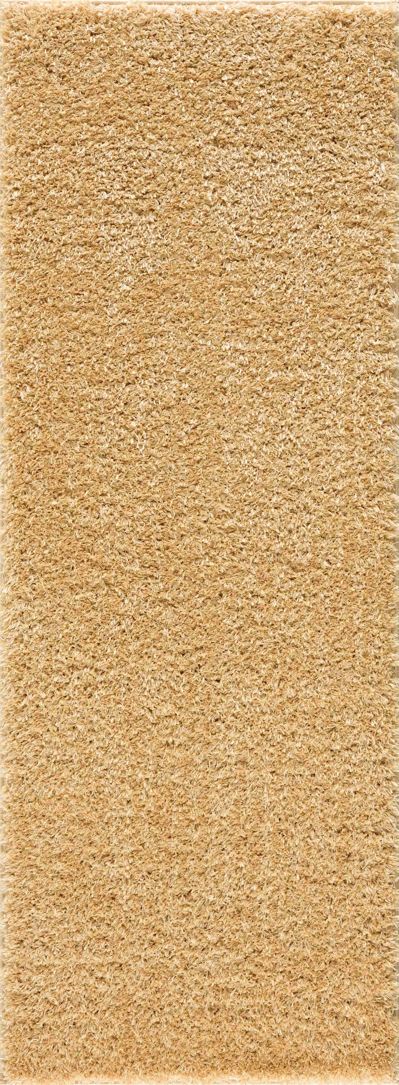Alfombra de pelo largo Faina Solid Gold lavable