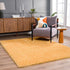 Alfombra de pelo largo Faina Solid Gold lavable