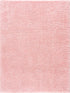Alfombra peluda lavable Faina de color rosa sólido