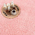 Alfombra peluda lavable Faina de color rosa sólido
