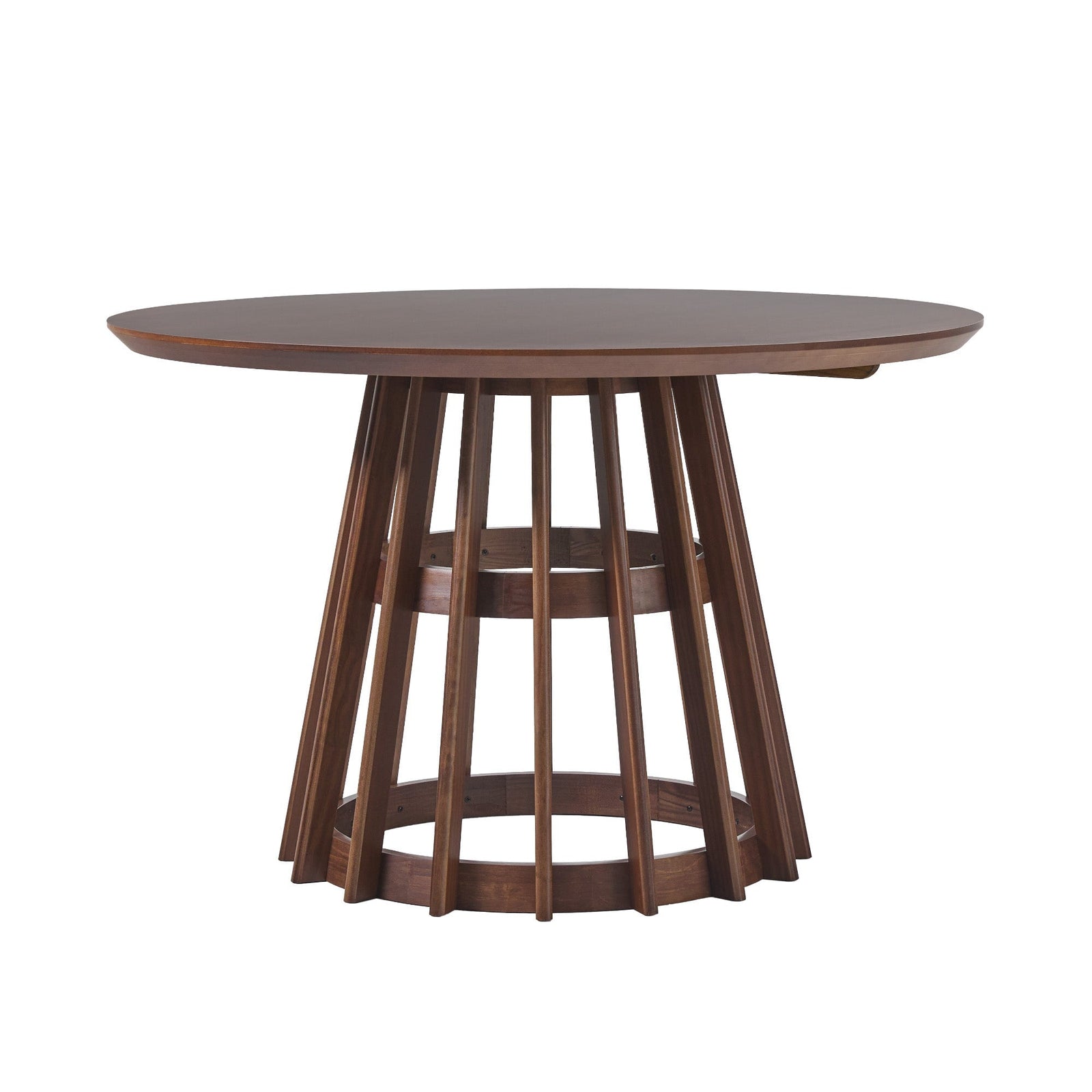 Mesa de comedor moderna redonda de madera maciza de 48 pulgadas