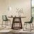 Mesa de comedor moderna redonda de madera maciza de 48 pulgadas