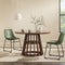 Mesa de comedor moderna redonda de madera maciza de 48 pulgadas