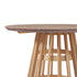 Mesa de comedor moderna redonda de madera maciza de 48 pulgadas