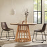 Mesa de comedor moderna redonda de madera maciza de 48 pulgadas