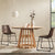 Mesa de comedor moderna redonda de madera maciza de 48 pulgadas