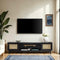 Mueble de TV de ratán sintético con dos puertas Hamkke Boho