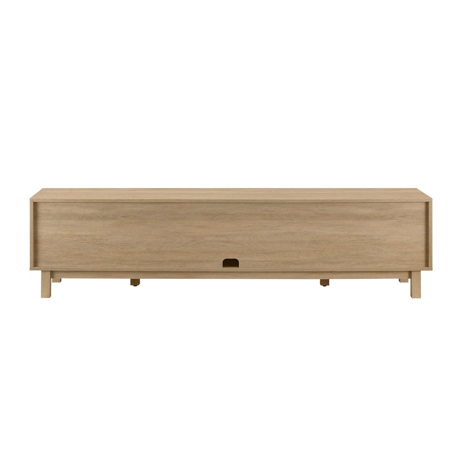 Mueble de TV de ratán sintético con dos puertas Hamkke Boho