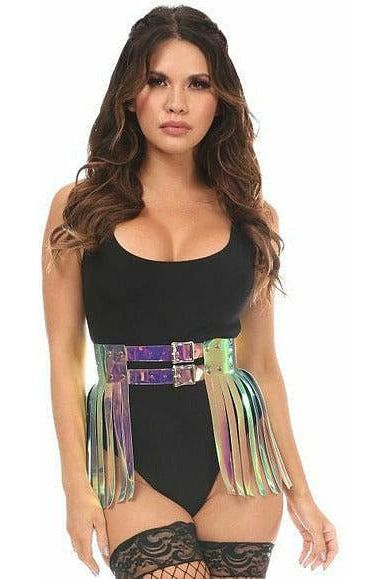 Rainbow Gold Holo Fringe Skirt