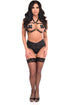 Black & Gold Faux Leather Harness