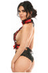 Kitten Collection Red/Black Lace Double Strap Body Harness