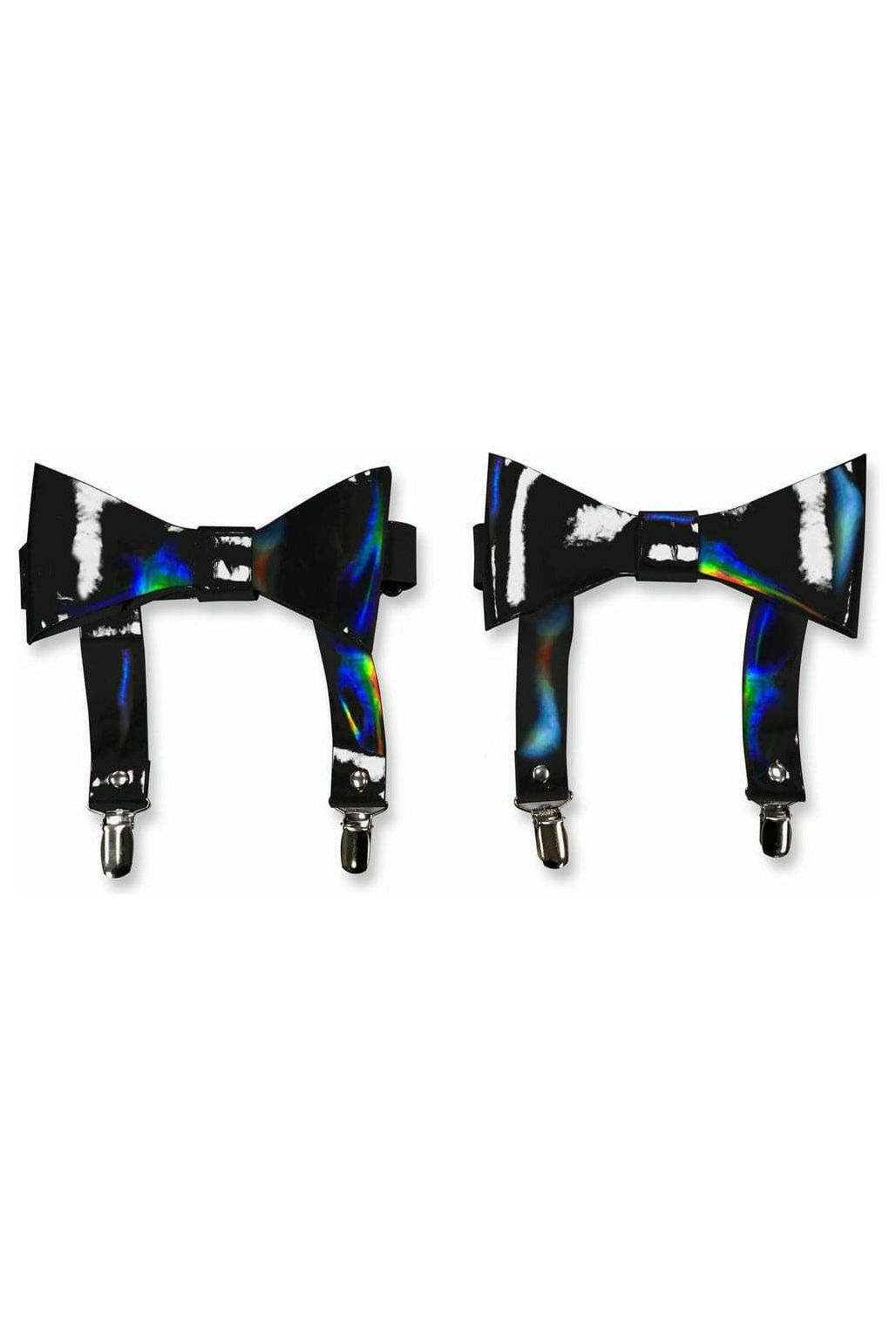 Black Holo Garters (set of 2)