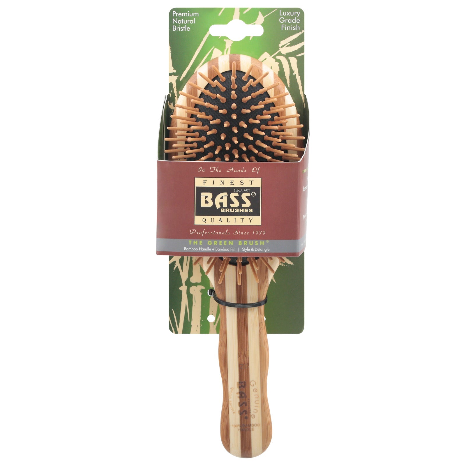 Cepillo para el pelo de bambú con cerdas de madera Bass Brushes, grande