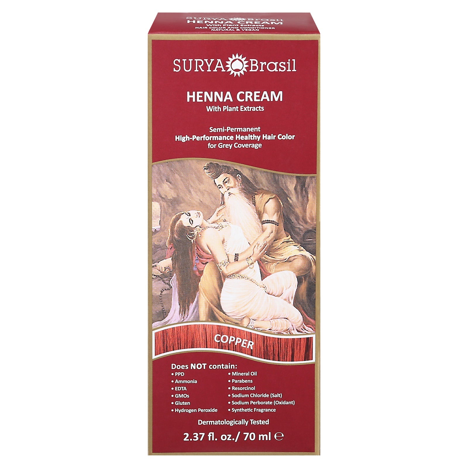 Crema de henna Surya Brasil color cobre - 2.37 oz