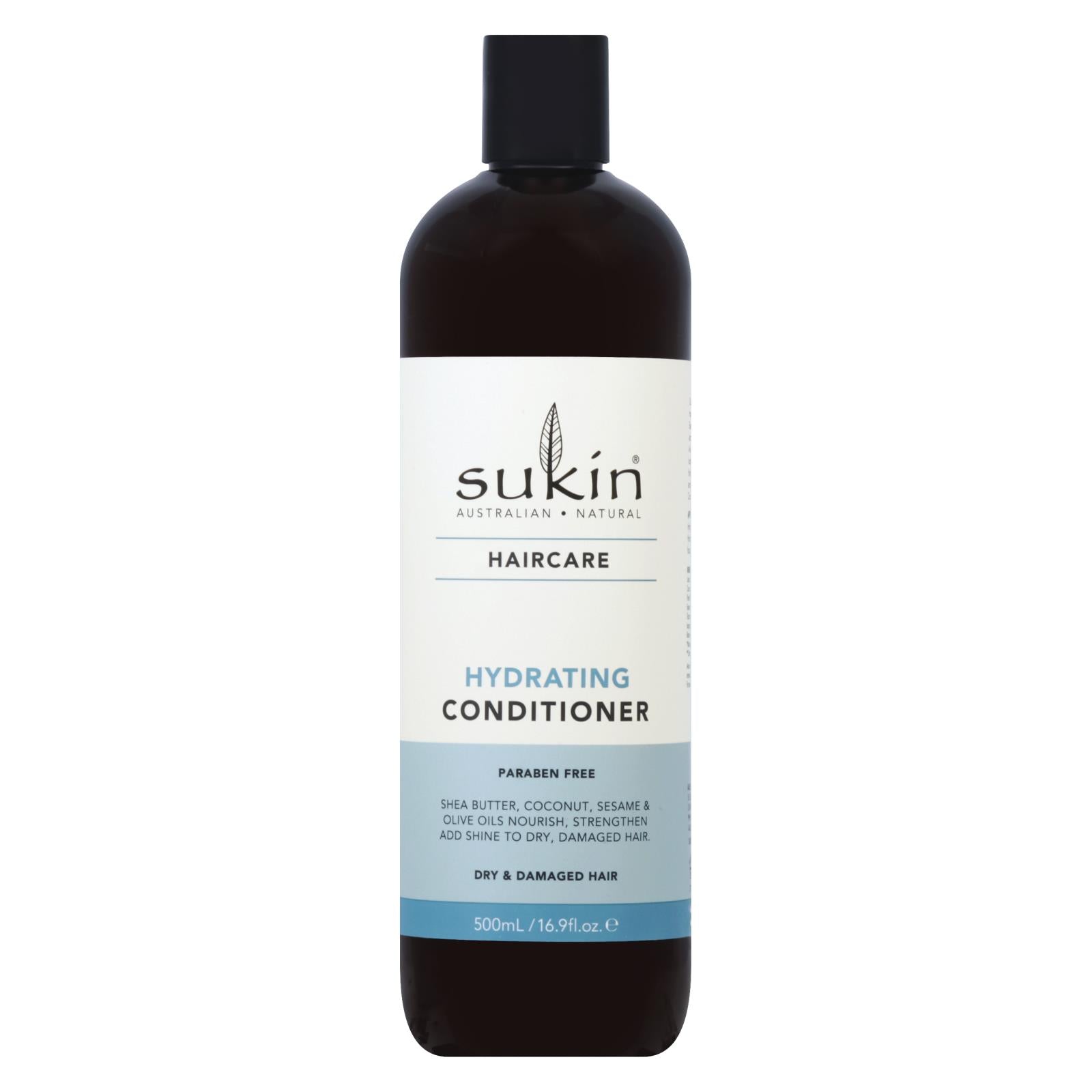 Acondicionador hidratante Sukin: voluminizador, hidratante y desenredante, 16,9 fl. oz.
