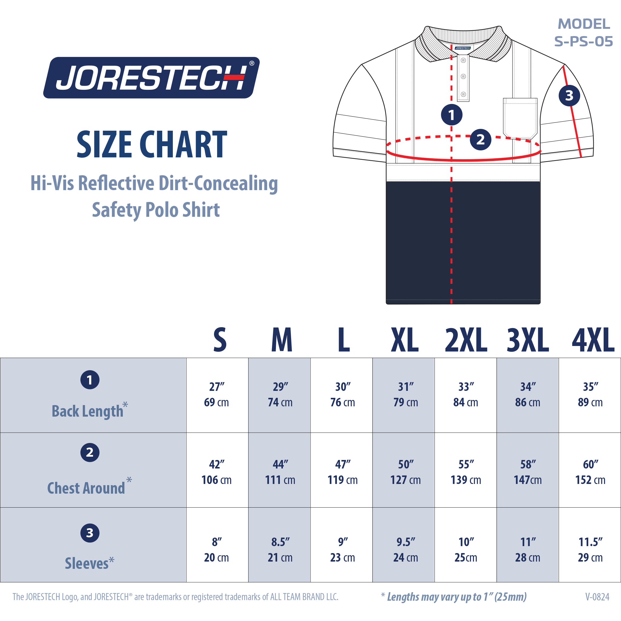 Hi-Vis Reflective Dirt-Concealing Class 3 Safety Polo Shirt