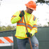Hi-Vis Two Toned Mesh Sleeved Safety Vest with 2” Reflective Strips and Pockets