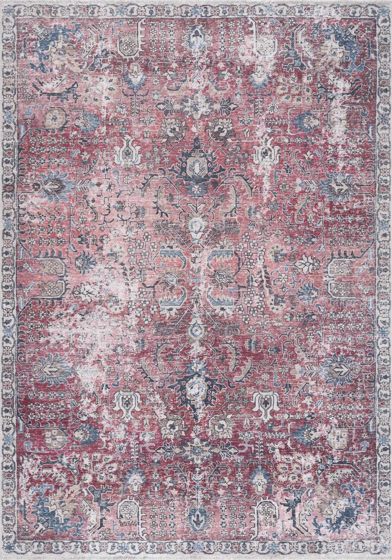 Alfombra lavable Holi-2303 color burdeos