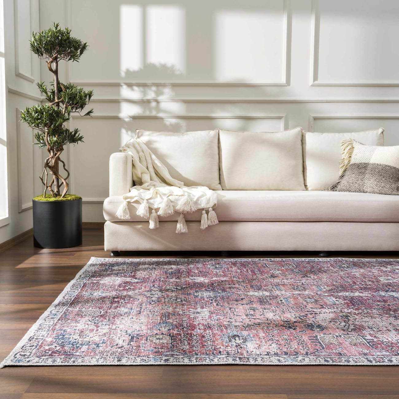 Alfombra lavable Holi-2303 color burdeos