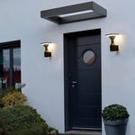 Lámpara de pared LED impermeable para exteriores, creativa, de color negro, para balcón, patio y porche