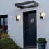 Lámpara de pared LED impermeable para exteriores, creativa, de color negro, para balcón, patio y porche