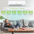 Wifi Enabled 12,000 BTU Mini Split Air Conditioner & Heater, 19 SEER2 115V Split AC Unit Ductless Inverter System with Heat Pump, Installation Kits - Cools Rooms up to 750 Sq.Ft