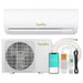 Aire acondicionado y calefactor minisplit de 18 000 BTU con wifi, 19 SEER2, 230 V, sistema inversor sin ductos con bomba de calor y kits de instalación. Enfría habitaciones de hasta 118 m². 