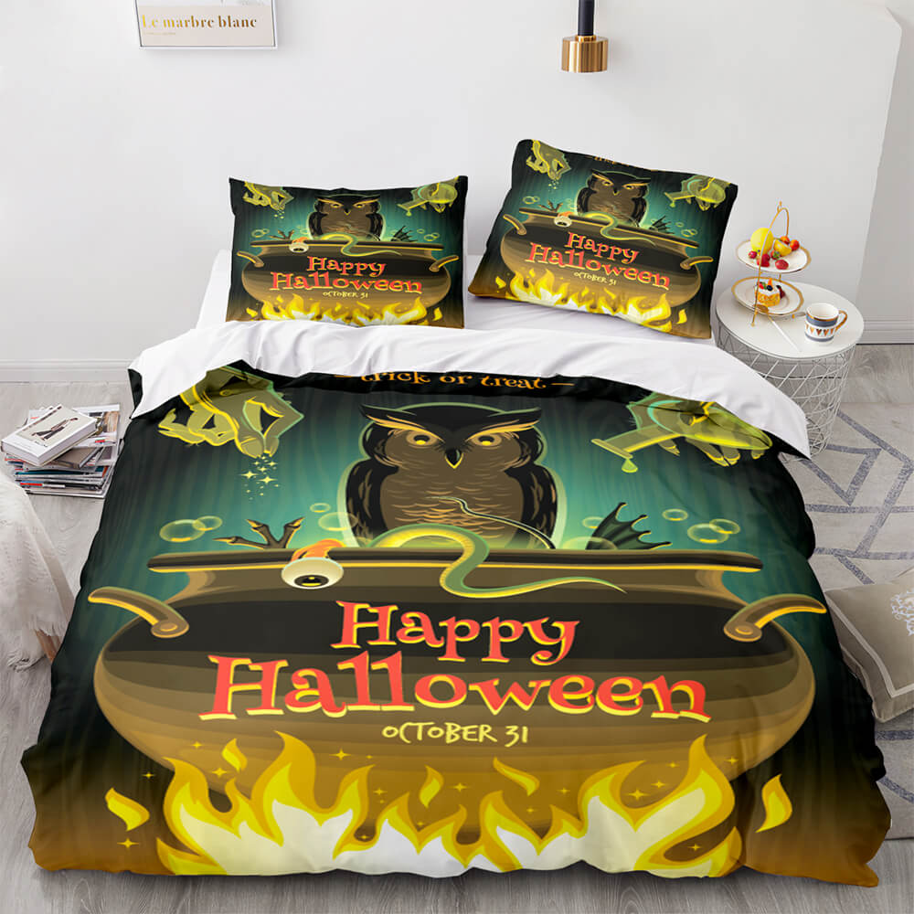 Halloween Decor Bedding Set Quilt Cover Room Decoration