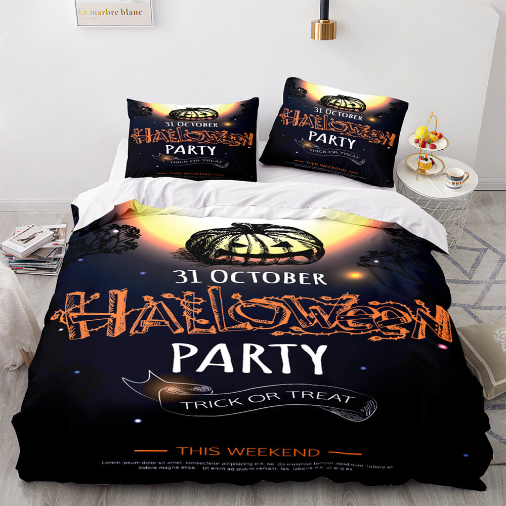 Halloween Decor Bedding Set Quilt Cover Room Decoration