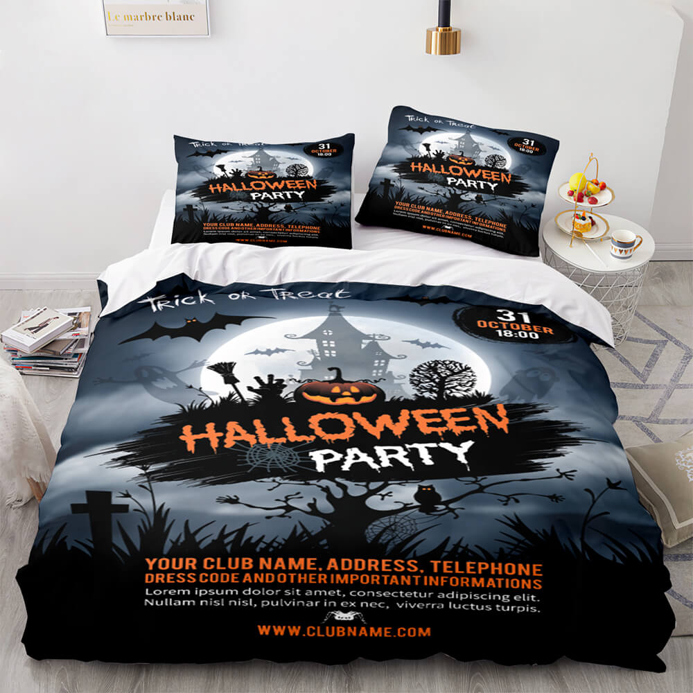 Halloween Decor Bedding Set Quilt Cover Room Decoration