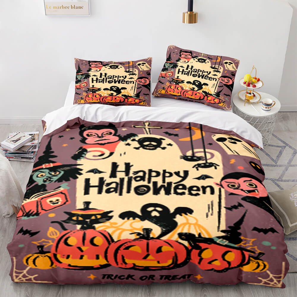 Halloween Decor Bedding Set Quilt Cover Room Decoration