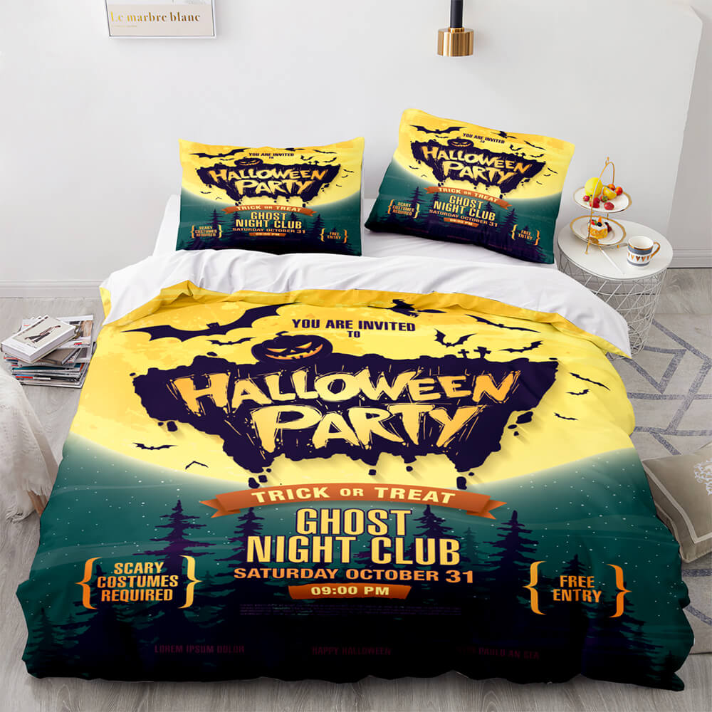 Halloween Decor Bedding Set Quilt Cover Room Decoration