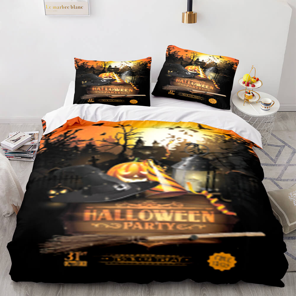 Halloween Decor Bedding Set Quilt Cover Room Decoration
